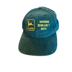 Vintage John Deere Snapback Hat Wool Blend Puff Print